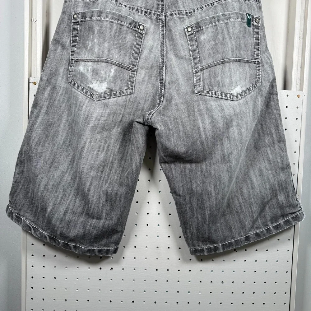 Southpole 5180 Baggy Shorts Men's Gray‎ Denim Mid-Rise Pockets Classic - 32 Y2K